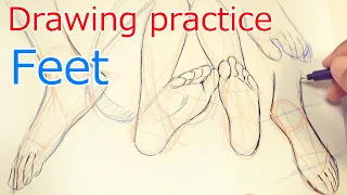 足のワイヤーを描く練習 : Drawing Practice Feet