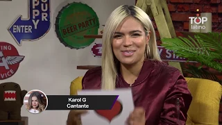 Karol G le responde preguntas íntimas a Patricia Lúcar de Top Latino