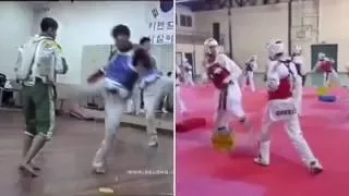 Old vs Modern - Taekwondo sparring training drills