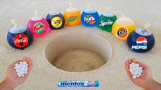 Experiment !! Balloons VS Cola, Pepsi, Sprite, Fruko, Lipton, Fanta, Yedigün and Mentos Underground