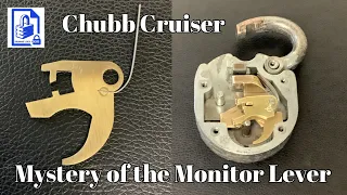 448. Mystery of the Chubb Cruiser monitor lever and close up look at how it works when picked open