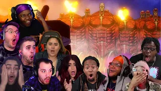 WIPE THEM ALL! ATTACK ON TITAN SEASON 4 PART 2 EPISODE 12 FINALE BEST REACTION COMPILATION