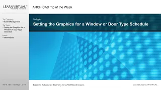 Setting the Graphics for a Window or Door Type Schedule