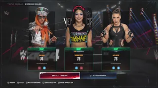 WWE 2K24 Roxxane vs Jacy vs Gigi