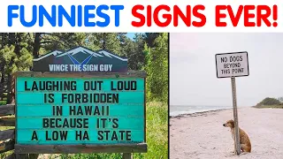 🤣FUNNIEST & DUMBEST🤪 Signs That People😄 Have Ever Seen...😱