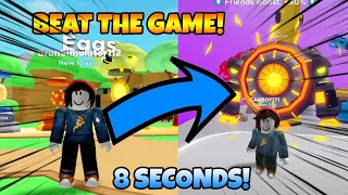 I BEAT CLICKER SIMULATOR IN 8 SECONDS ROBLOX TECH UPDATE