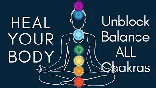 ALL 7 Chakras Healing Meditation. Unblock & Balance Chakras Sleep Meditation - Chakra Meditation