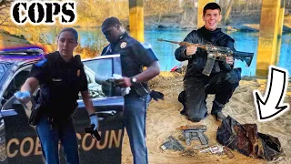 Found Loaded AR-15 & Guns In Bag While Scuba Diving! (Police Called)