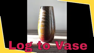 Woodturning a Oak Log to Vase