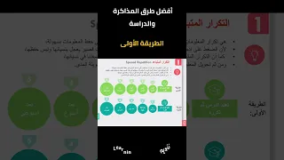 Spaced Repetition  |  الطريقة الأولى - أفضل عشر طرق للدراسة الفعالة  ـ التكرار المتباعد