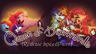 [13+GORE]Queen Of Diamonds -SpeedPaint(C-rusha Redraw)