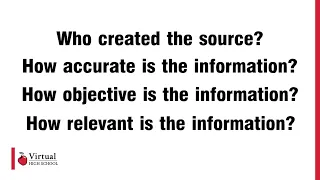 Research Skills - Choosing Credible Sources