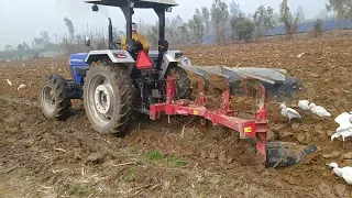 Farmtrac 6090 90 hp pe RMB Plough 👍👍👍👍🚜