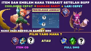 ITEM DAN SETTINGAN EMBLEM HERO NANA TERSAKIT SETELAH BUFF, BUILD NANA PALING SAKIT TERBARU DI MLBB