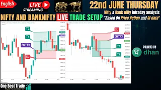 🔴Live Nifty intraday trading | Bank nifty live trading | Live options trading | 22nd JUNE 2023 dhan