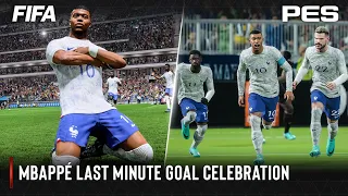 Mbappé Last Minute Goal Celebration FIFA vs PES | 2020 - 2024 |