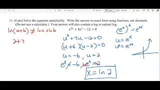 Solve Exponential Equation in Quadratic Form (CA)