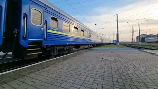 🇺🇦 "Нічний експрес у Харків" Електровоз ЧС7-112 з поїздом EN18 "Сковорода Експрес" Ужгород - Харків