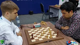 Magnus and Hikaru were both on 13 points and then this game vs Sarana decided it | World Blitz 2022