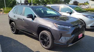 2022 Toyota RAV4 Hybrid XSE in Magnetic Grey Metallic with Midnight Black Metallic Roof