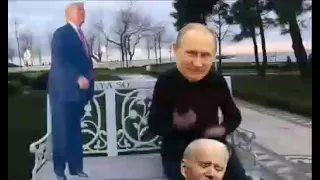 [Meme] Ievan polka but the player is Putin, the instrument is Biden and the Cat is Trump.