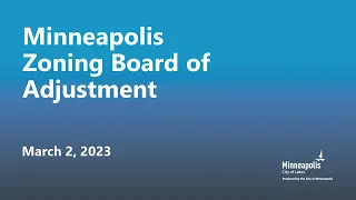 March 2, 2023 Zoning Board of Adjustment
