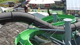 Tatralandia Aquapark - Black Hole Slide (Outdoor) Lights On POV