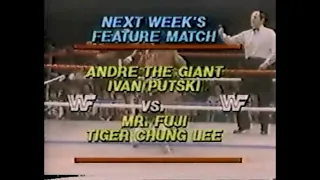 Andre the Giant & Ivan Putski vs Mr Fuji & Tiger Chung Lee   Championship Wrestling Feb 11th, 1984