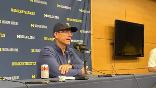 Jim Harbaugh Discusses Michigan Football’s 31-10 Win Over Washington