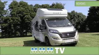 Review of a family overcab motorhome, the Champagne Edge 466, built by Swift, specced by Brownhills