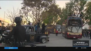LAFC fans, players celebrate MLS Cup title with parade at Exposition Park