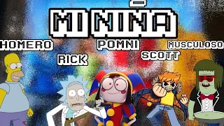 Mi Niña REMIX --- Homero, Rick, Musculoso, Scott, Pomni Cover.