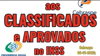 Cebraspe divulga 3 NOVOV AVISOS IMPORTANTES aos CLASSIFICADOS e APROVADOS no INSS | Cebraspe