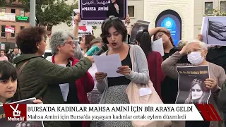 Bursa’da kadınlar Masha Amini için bir araya geldi: Kadınlar biat etmeyecek!