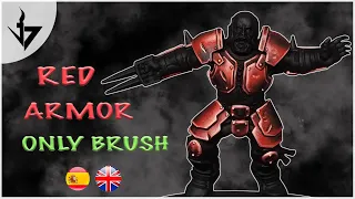 How to paint RED ARMOR (ONLY BRUSH) 💥 / Como pintar ARMADURA ROJA (SOLO PINCEL) 💥