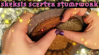 Continuing the Skeksis Beadwork and Stumpwork - Dark Crystal Necklace