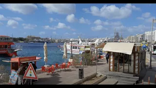 Malta - 4K - Quick ride from Sliema to Valletta - 2022