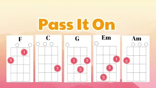 Easy ukulele tutorial with Lyrics & Chords | Pass It On