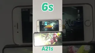 iPhone 6s vs Samsung A21s Pubg Mobile Test