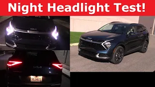 2023 Kia Sportage Hybrid Headlight Test and Night Drive