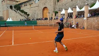 Dominic Thiem Training Court Level View in Monte Carlo - ATP Tennis Practice on Clay