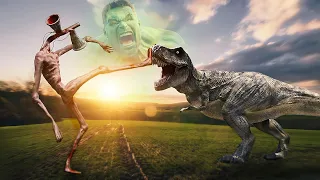 Hulk vs Siren Head vs t rex Real Life Fight - A Short Film