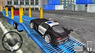 US Police Car Transporter Simulator - Huge Trailer Truck Driving - Android Gameplay