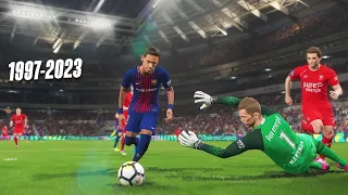BEST 1 ON 1 PASS THE GOALKEEPER | PES 1997 TO EFOOTBALL 2023