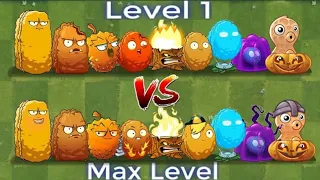 PvZ 2 All Defense Plants Level 1 vs Max Level #pvz2