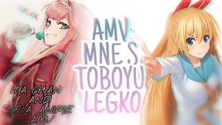 COLLAB - Мне с тобою легко |Зэро Зэро Ту и Хиро, Читогэ и Раку| Ita chan and SOFIA ANIME AMV