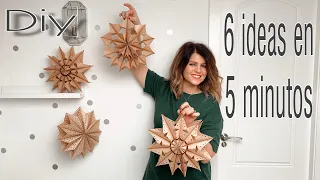 DIY Como hacer ESTRELLAS DE NAVIDAD EN PAPEL 3D /Copo de nieve de papel 3D