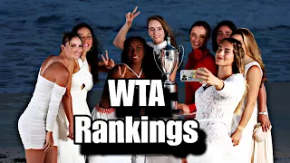 Single Women WTA Tennis Rankings updated on 22nd April, 2024 #trending #ranking #tennis