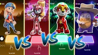 Zootopia vs Sonic Boom vs PAW Patrol vs Oddbods | Tiles Hop Edm Rush