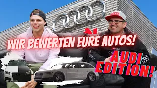 Wir reagieren auf EURE AUDIS! |9| Community Fahrzeuge Bewerten.